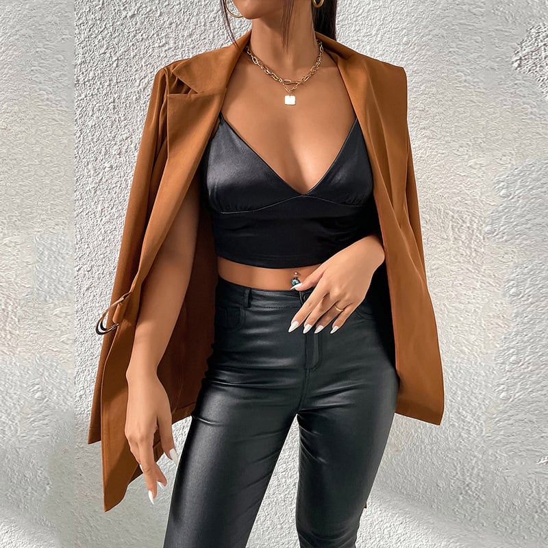 Fashion Lapel Slim Cardigan Temperament Suit Jacket Women's Clothing view 5