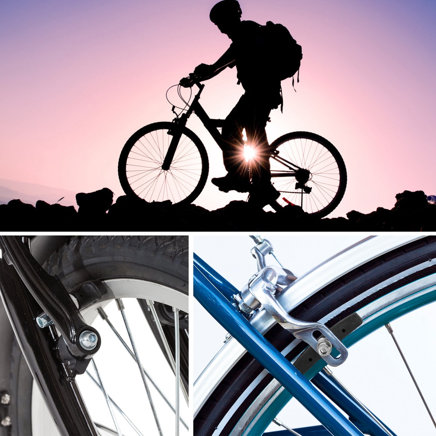 5 Pairs V Bike Brake Pads Road Mountain Bicycle V-Brake Blocks Set 70mm Non-Slip V Bicycle Stop Caliper With Hex Nuts And Spacers view 9