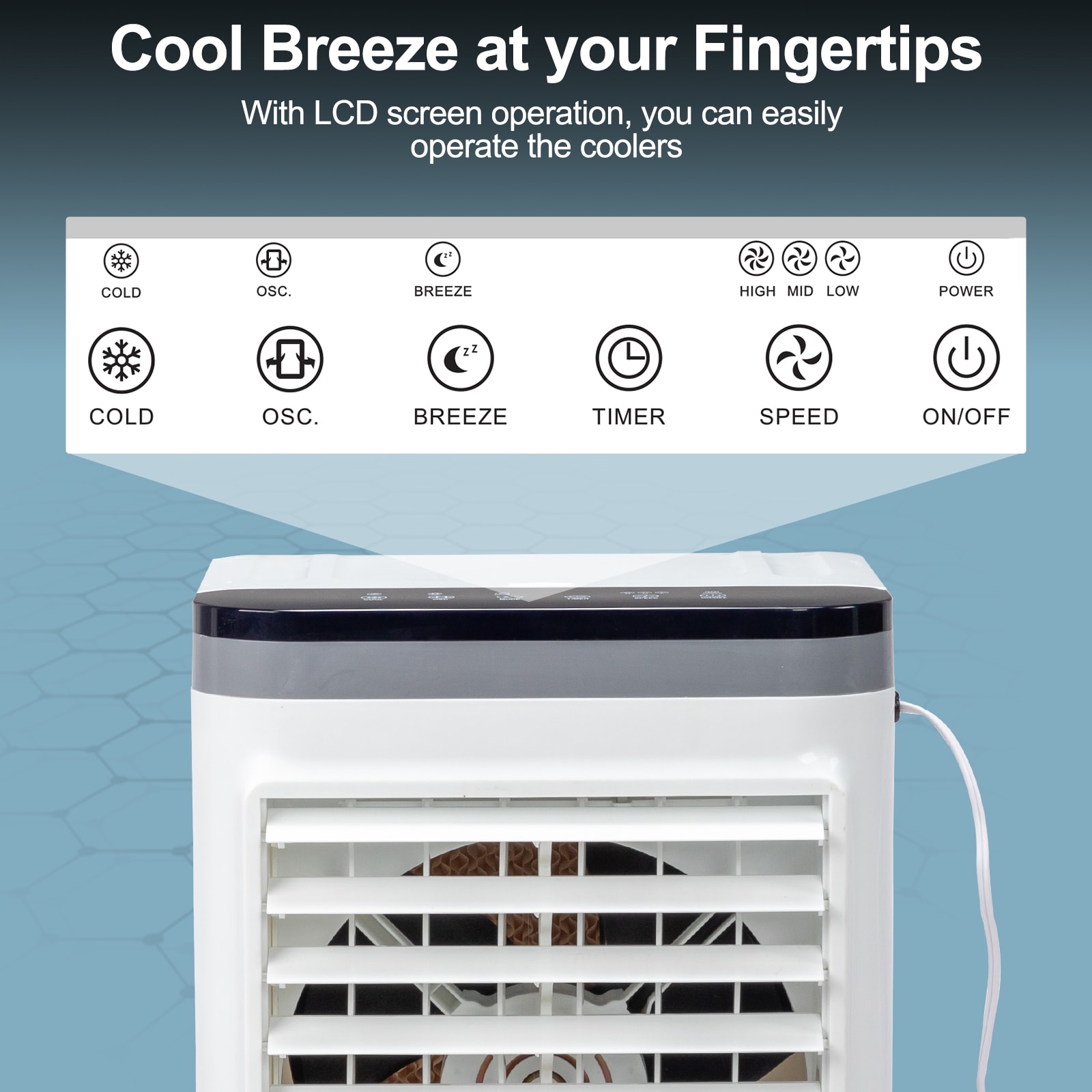 American Specification, Evaporative Air Cooler, Fan, Cooling And Humidification 3-in-1, 12-hour Timer view 7