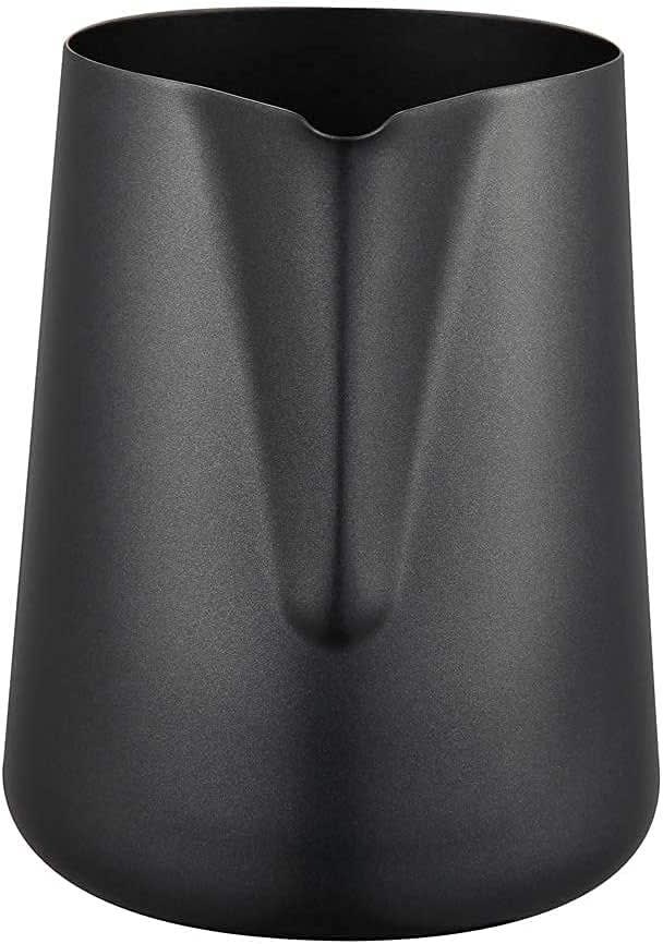 Milk Frothing Jar, Stainless Steel Creamer Nonstick Coated Frothing Jar 12oz-600ml, Matte view 5