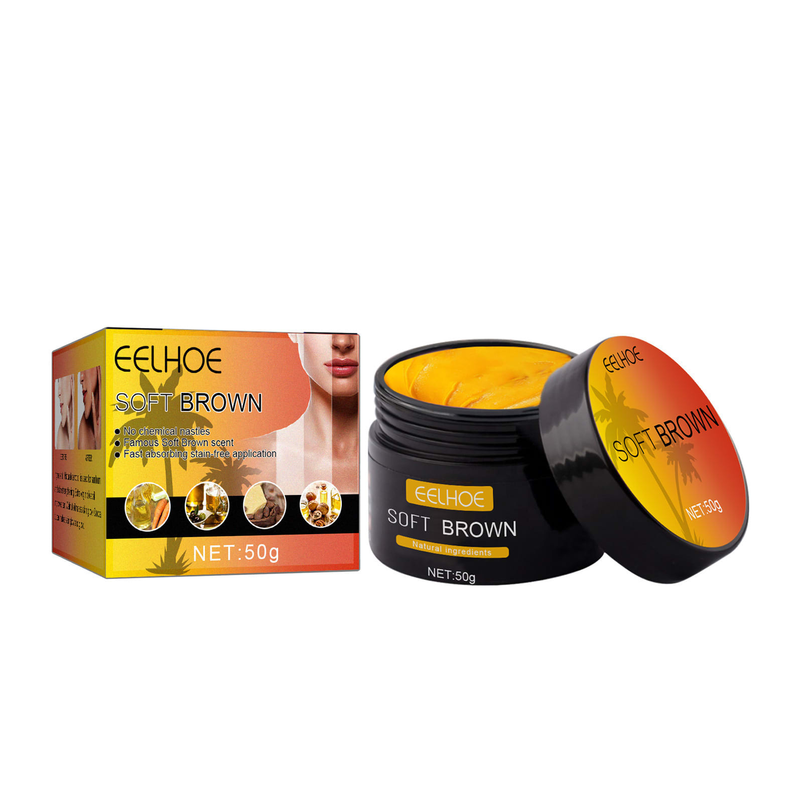 EELHOE Aloe Vera Gel Tanning Aid Cream Summer Beach Bronzing Tanning Aid Sunscreen Skin Sunburn Repair Gel view 4