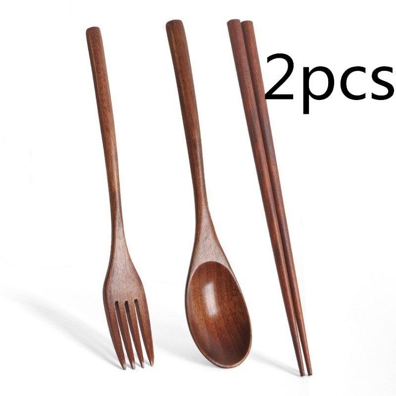 Long Handle Couple Spoon Chopsticks Portable Tableware view 3
