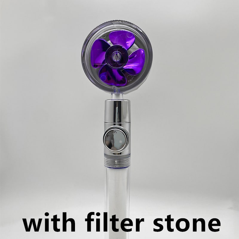 Shower Head Water Saving Flow 360 Degrees Rotating With Small Fan ABS Rain High Pressure Spray Nozzle Bathroom Accessories view 34