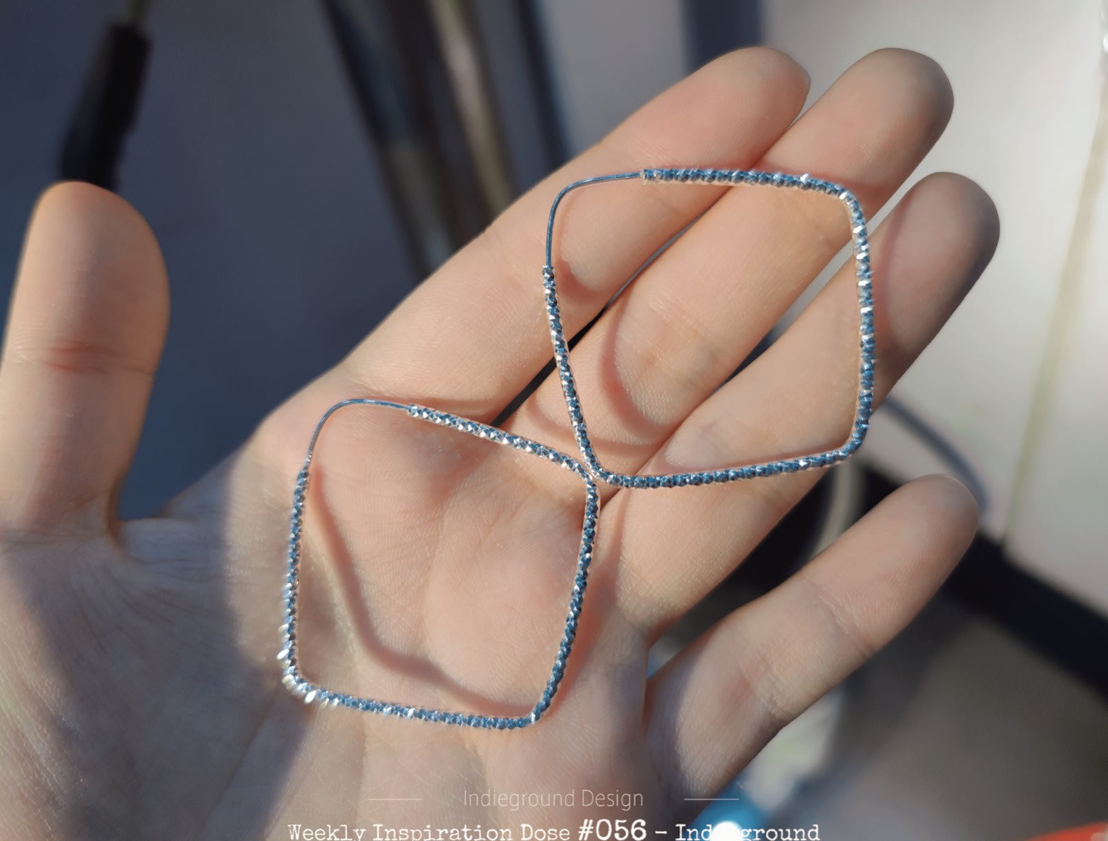 1 Pair 999 Sterling Silver Geometric Hoop Earrings, Minimalist Style, Perfect For Daily Wear And Valentine's Gift view 6