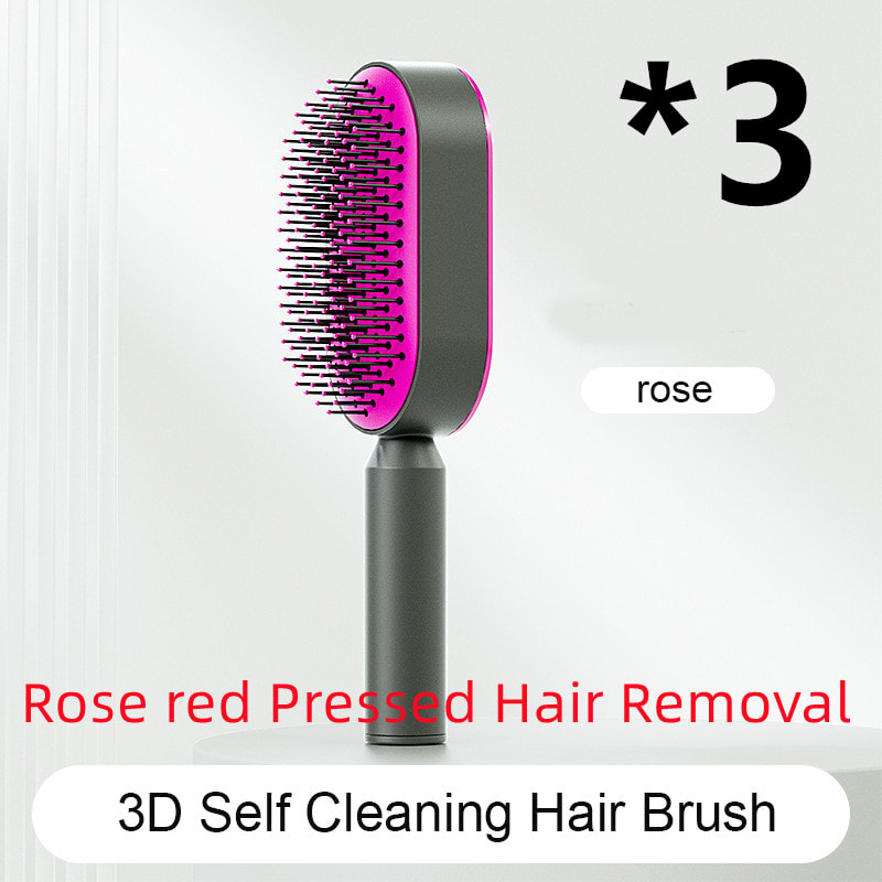 Self Cleaning Hair Brush For Women One-key Cleaning Hair Loss Airbag Massage Scalp Comb Anti-Static Hairbrush view 46