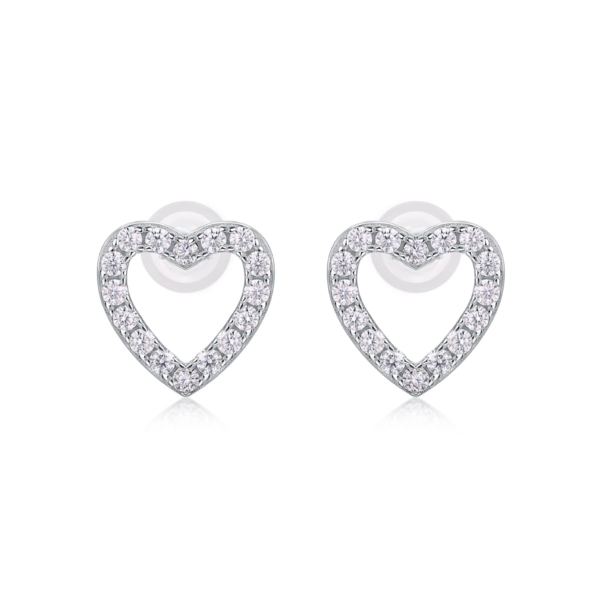 1From The Heart - Fashionable, Trendy And Affordable Jewelry With Moissanite S925 Sterling Silver And Platinum-plated Stud Earrings Prohibit TikTok sales view 2