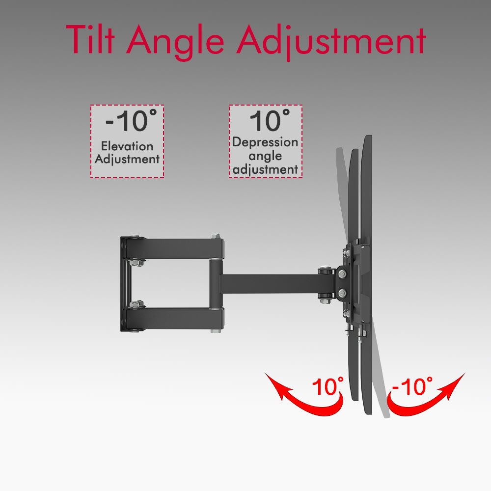 TMDS-105 Up And Down Angle 10 Degrees, Left And Right Angle 30 Degrees, Wall Mounted TV Stand 40kg view 5