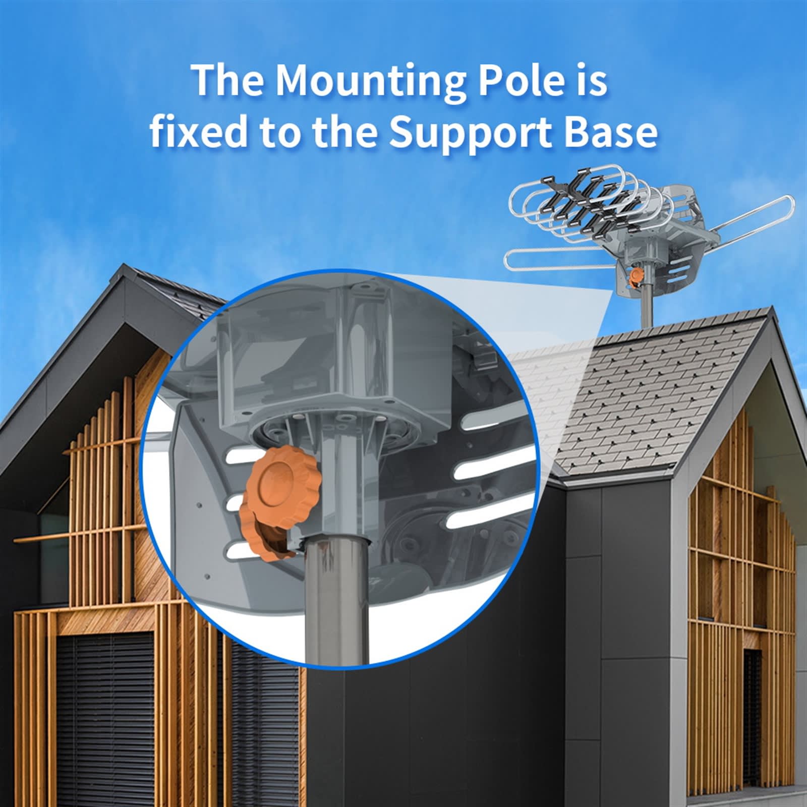 Outdoor Antenna, Without Bracket, 360 Degree Rotation Of US Spec view 10