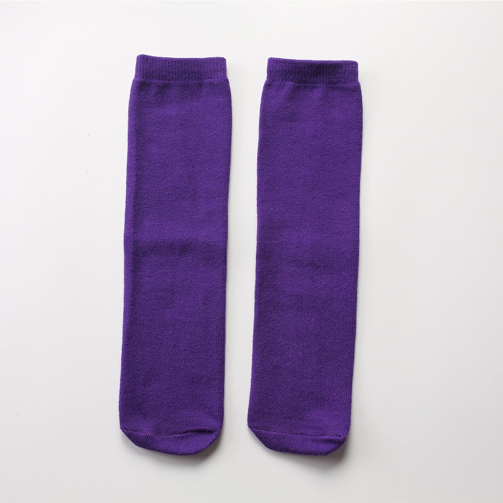 Straight Heelless Children's Pile Of Socks Solid Color view 9
