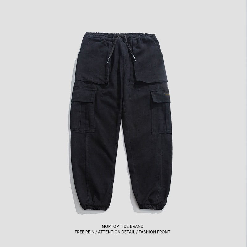 Overalls Men's Casual Trousers Loose Drawstring view 6