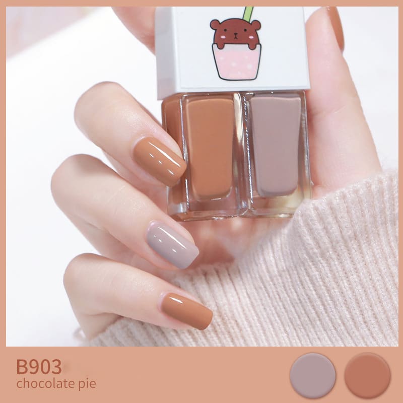 Two-tone Nail Polish New Autumn And Winter Free Baking Explosion Type Water-based Twin Set view 5