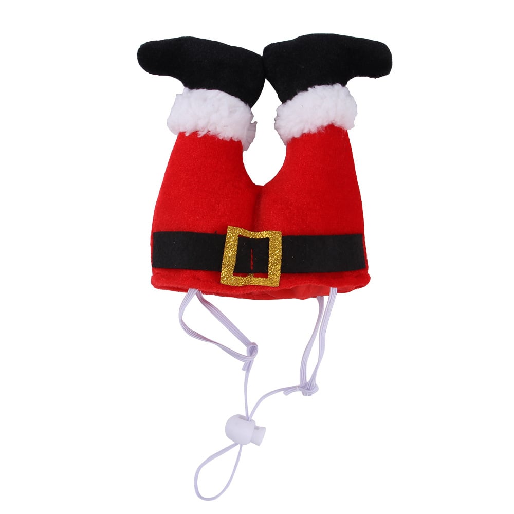 Dog Cat Christmas Costume Christmas Hat For Pet Outfit For Small Dogs Cute Fleece Hat Party Event Apparel Funny Clothes Accessory view 4