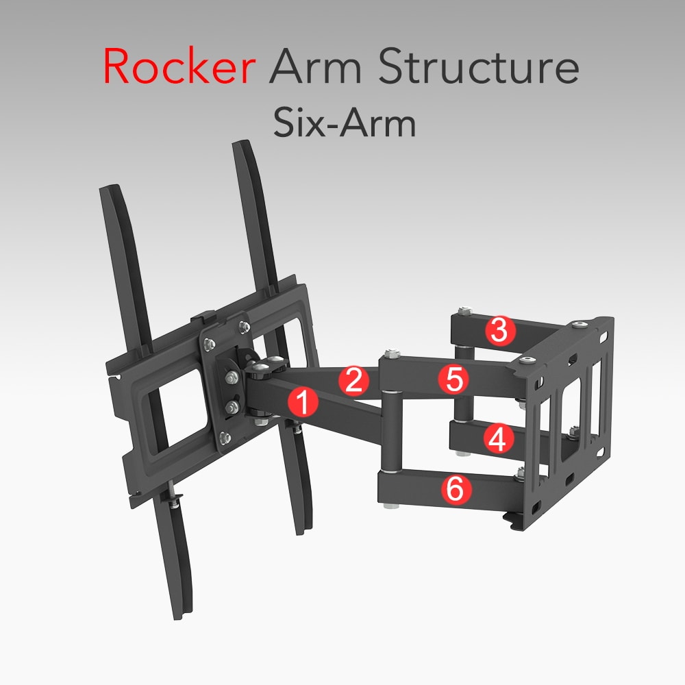 TMDS-105 Up And Down Angle 10 Degrees, Left And Right Angle 30 Degrees, Wall Mounted TV Stand 40kg view 2