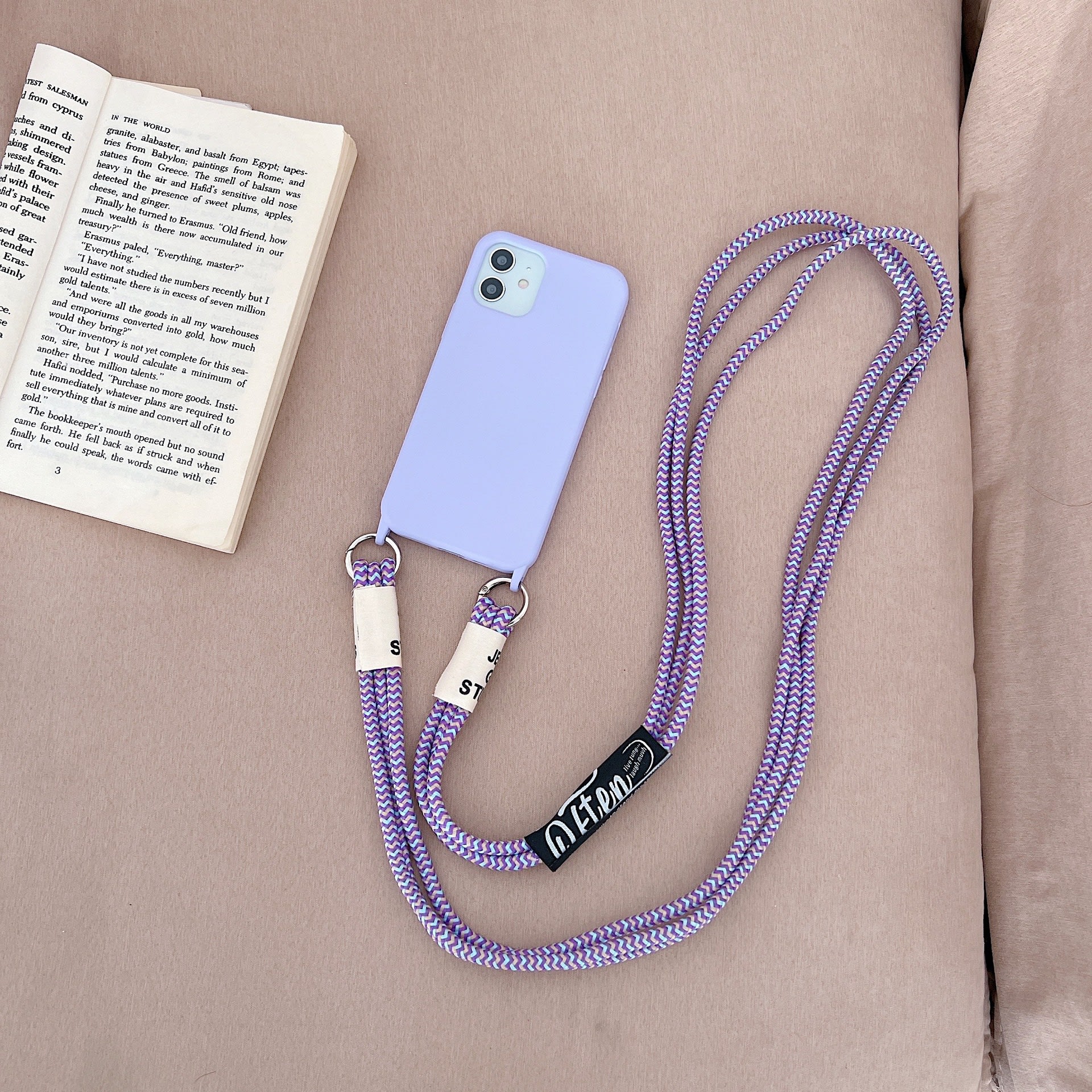 Long Diagonal Strap Liquid Silicone Phone Case view 12