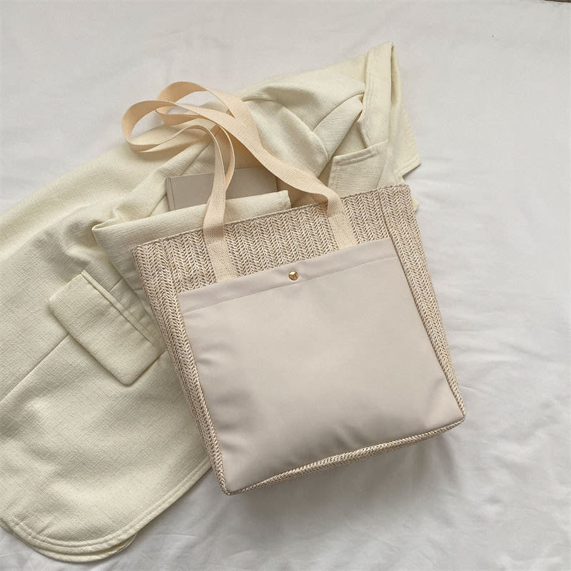 New Simple Casual One Shoulder Retro Large Capacity Tote Commuter Bag view 10