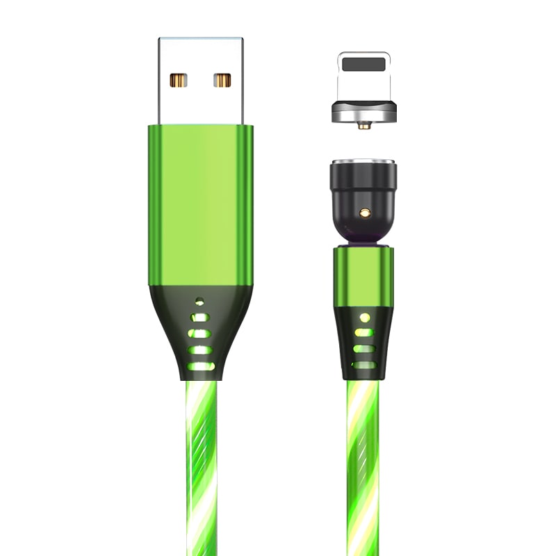 540 Rotate Luminous Magnetic Cable 3A Fast Charging Mobile Phone Charge Cable For LED Micro USB Type C For I Phone Cable view 16