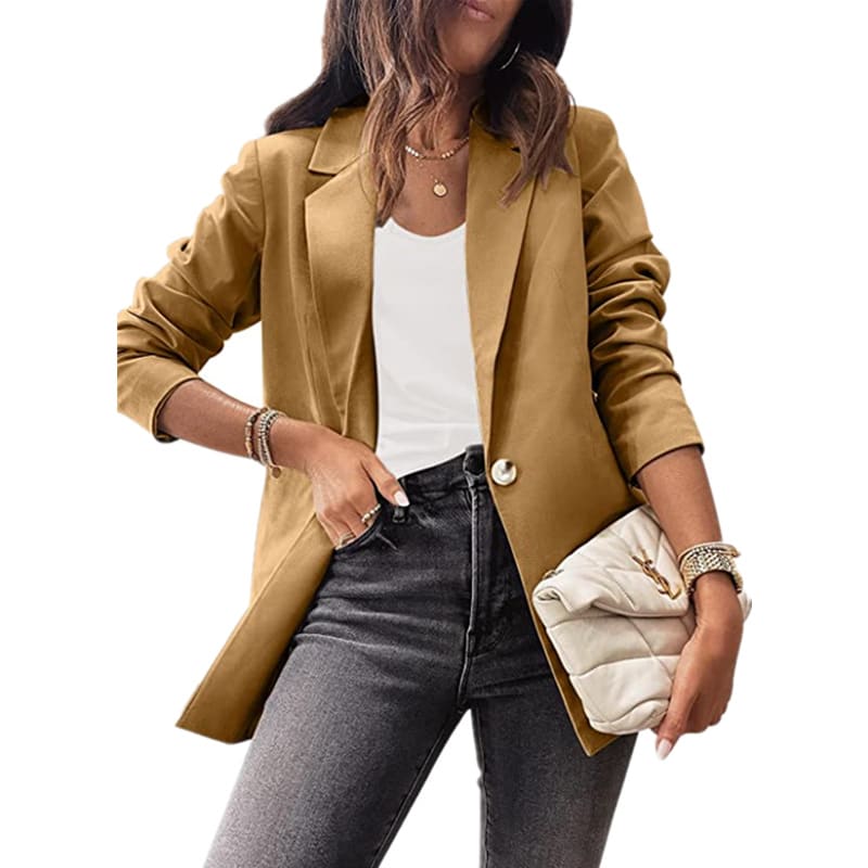 Women's Solid Color Casual Long Sleeve Small Suit OL view 6