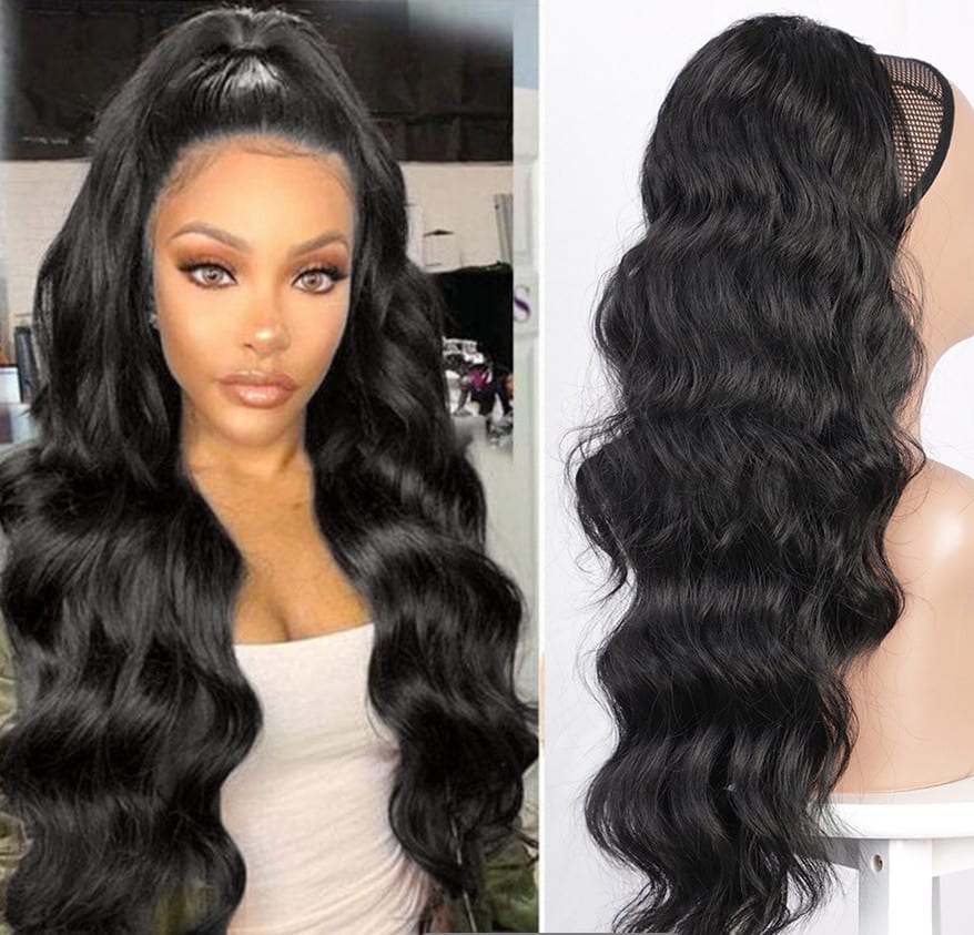 Wig Big Wave Drawstring Ponytail Matte High Temperature Silk Chemical Fiber Wig view 10