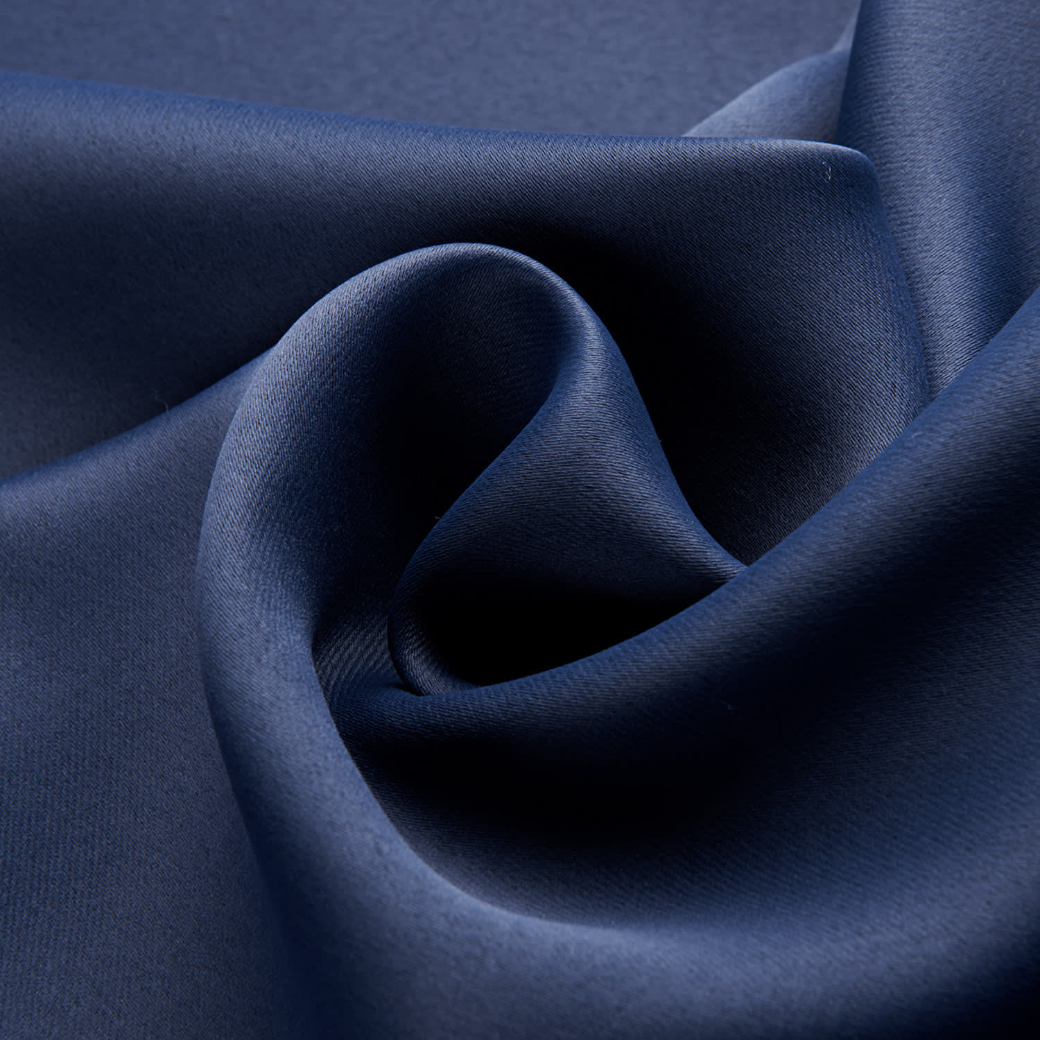 Dark Blue Bedroom Blackout Fabric Printed Curtains view 3
