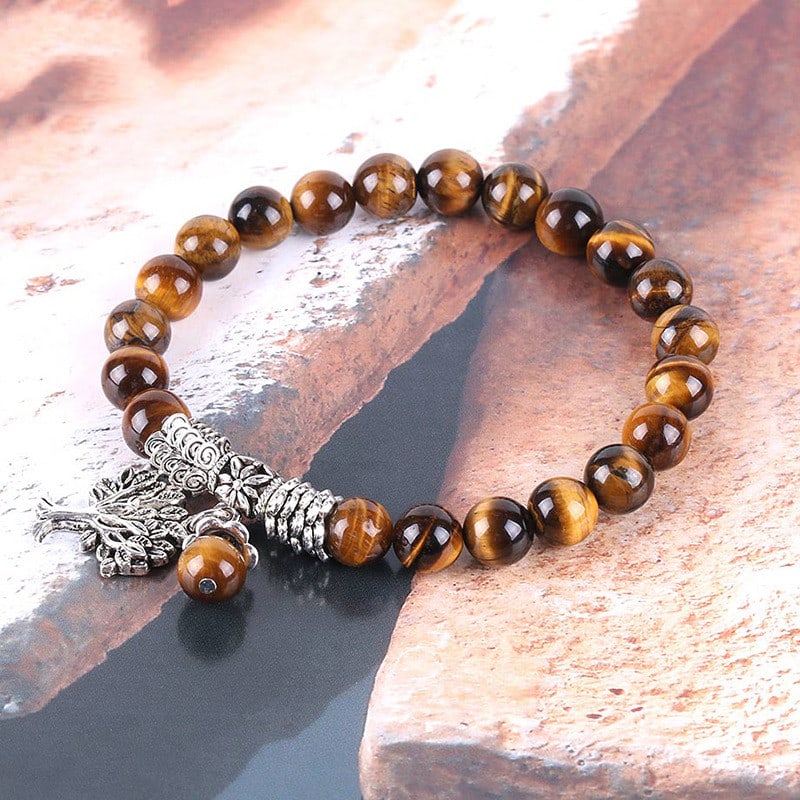 Tree Of Life Simple Natural Stone Bracelet view 3