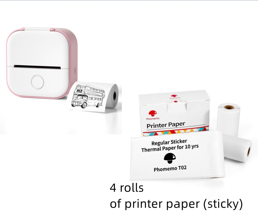 Portable Mini Thermal Label Printer Home Photo Printer Student Wrong Question Printer Bluetooth-compatible Mini Label Printer Price Tag view 88