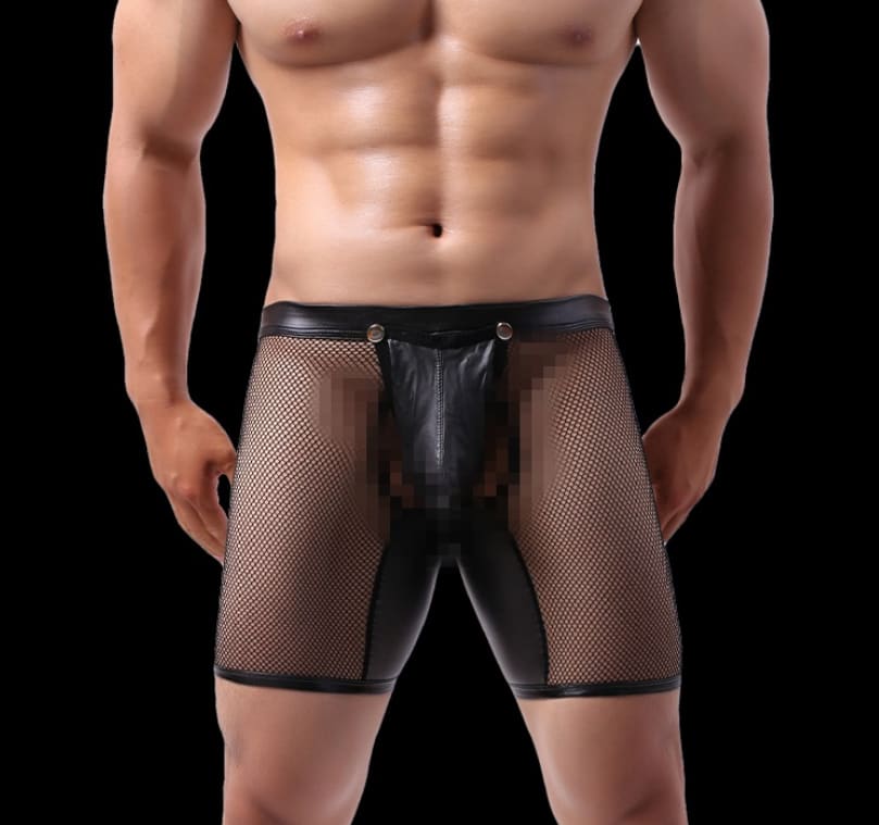 Fashionable Men's Mesh Underpants Boxer Sexy Hollow Low Waist view 3