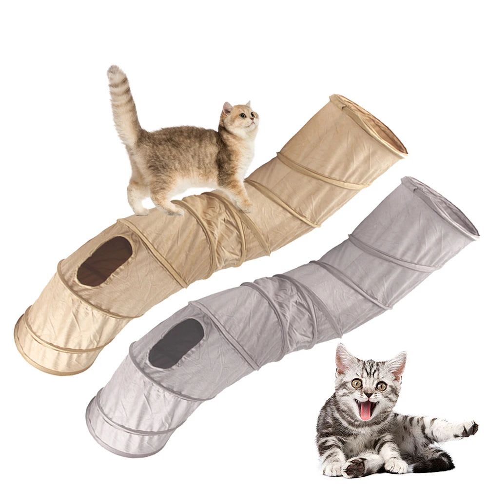 Cat Tunnel Collapsible S-Shape Peekaboo Cat Cave Play Tube Interactive Toy Pet Supplies For Indoor Cats Rabbit Puppy Guinea Pig view 6