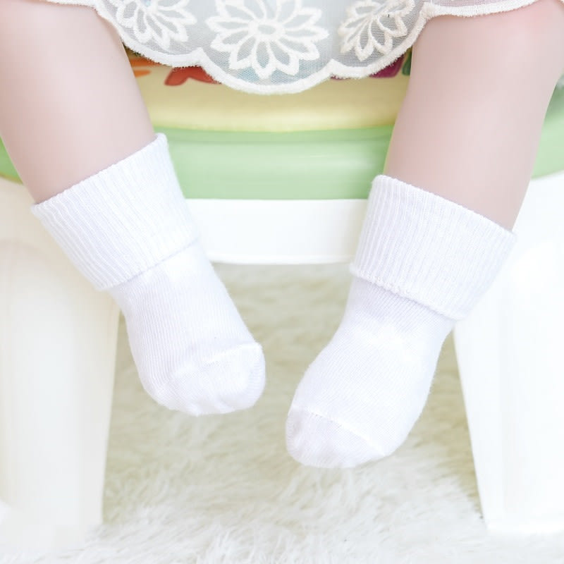 Non-slip Bottom Glue Loose Mouth Baby Cotton Solid Color Socks view 4
