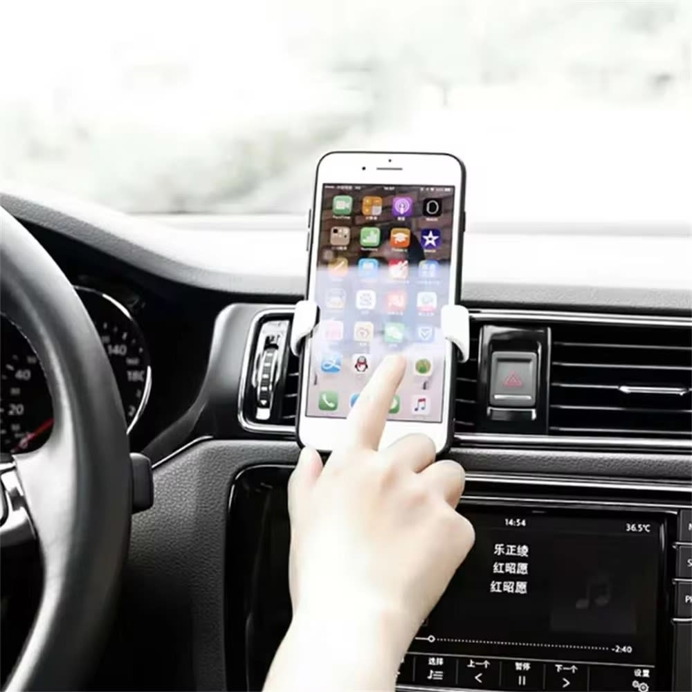 Universal Gravity Phone Holder Car Air Vent Mount Metal Mobile Stand GPS Support For Smartphone Air Vent Stand Cradle For Mobile Cell Phone view 11