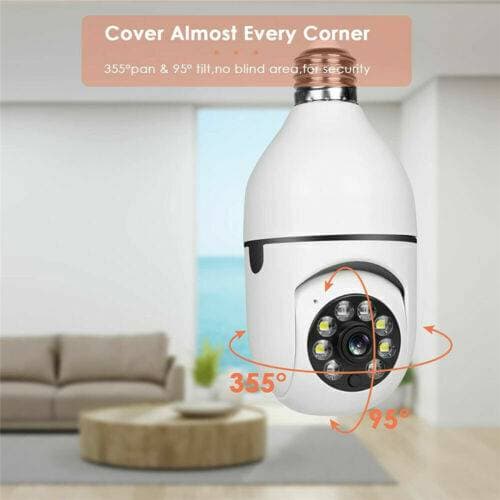 IR E27 Light Bulb Camera 1080P HD Wireless Wifi Smart Home Security Camera view 7