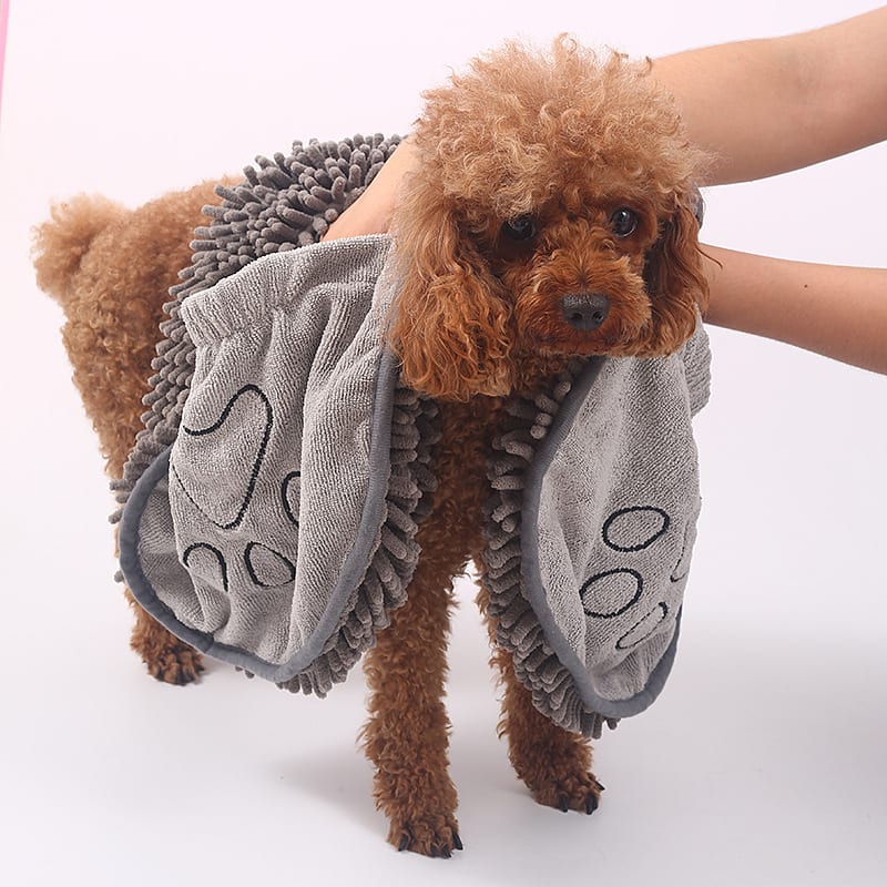 Pet Scrubbing Towel For Cats And Gloved Bath Towels view 3