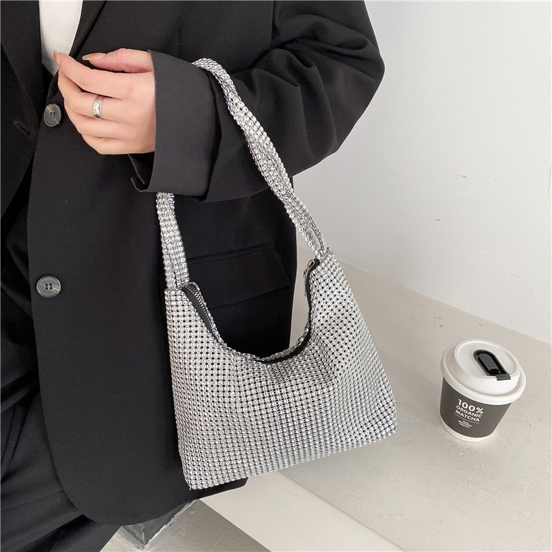Women's Diamond Inlaid Portable Bucket Bag view 6