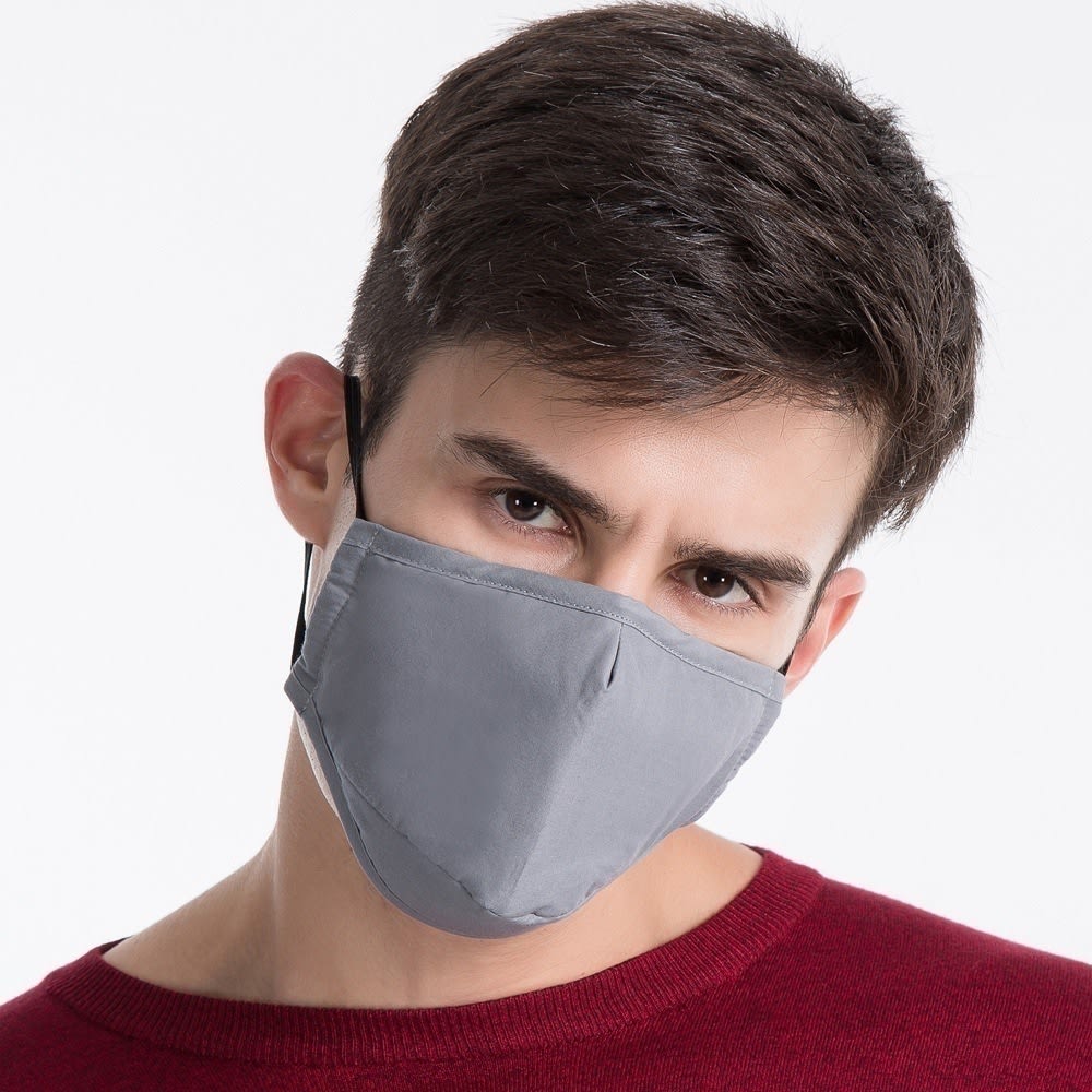 Cotton Pure Color Washable Dust-proof Warmth Mask view 4
