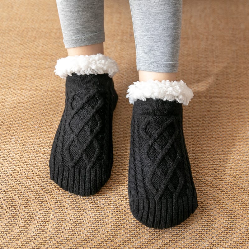 Winter Knitted Plush Floor Socks Home Warm Non-slip Carpet Socks Women view 14