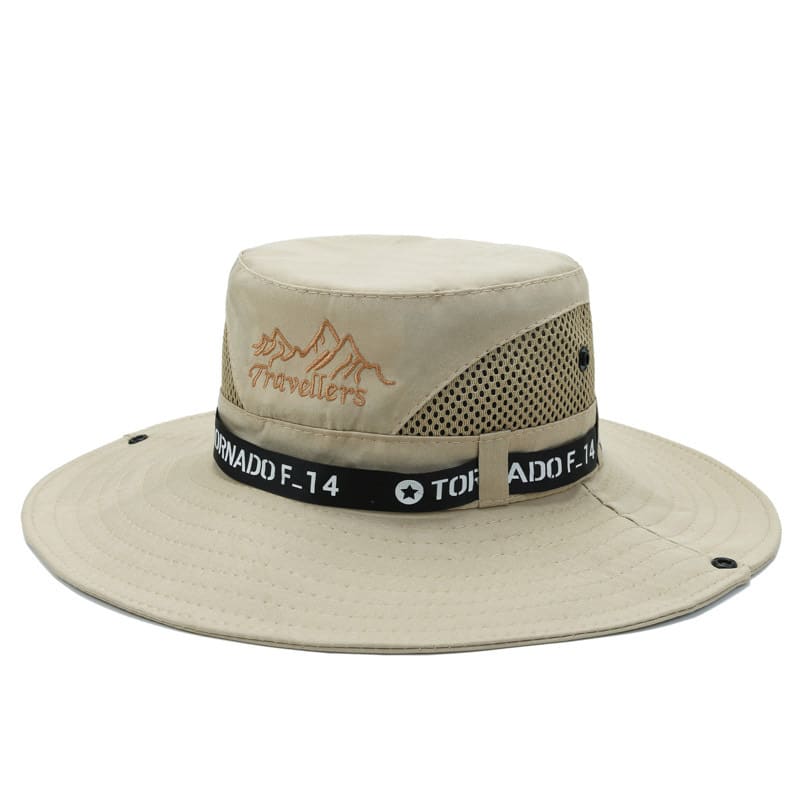 Mountaineering Fishing Sunscreen Travel Breathable Large Eave Visor Hat For Men view 9