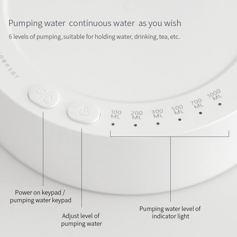 Desk Dispenser Electric Water Gallon Automatic Water Bottle Dispenser Rechargeable Water Dispenser view 11