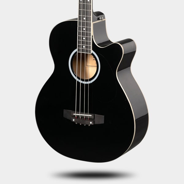 4 Strings With EQ, Rosewood Fingerboard Folk Bass, Black view 11
