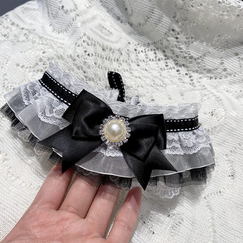 Cat Bib Collar Dog Drool Towel Pet Bow Tie