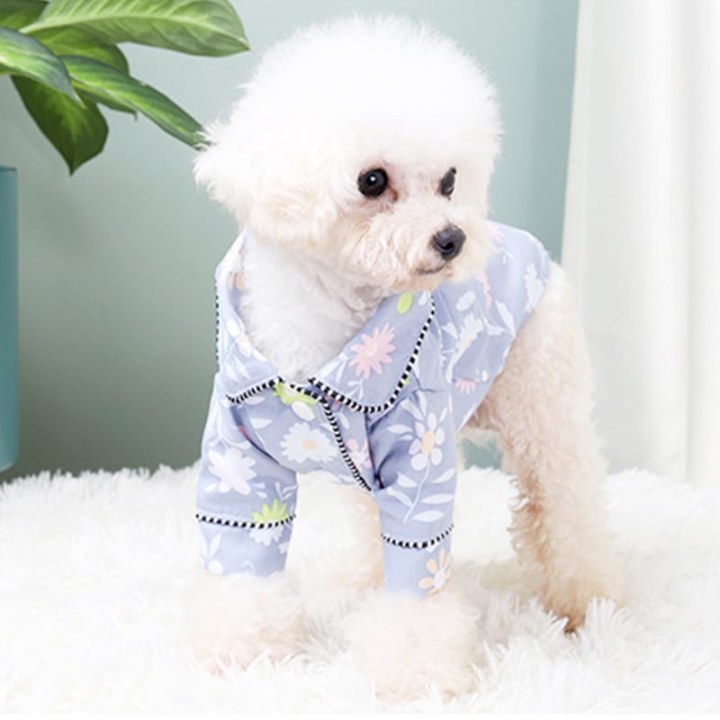 French Small Incense Style Fighting Pet Clothes Dog Pajamas view 2