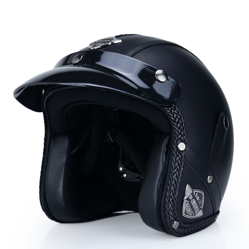 Retro Motorcycle Helmet Male Motorcycle view 2
