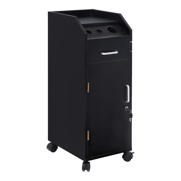 16mm Particle Board, ABS Tray,, Black Hair Salon Tool Cart view 10