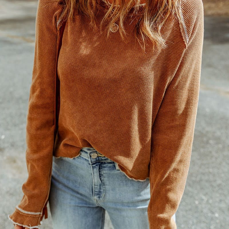 New Autumn Thin Solid Color Bottoming Shirt For Women view 7