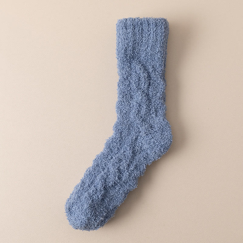 Winter Warm Fuzzy Coral Fleece Socks Women Men Velvet Thickened Home Sleepping Floor Socks view 8