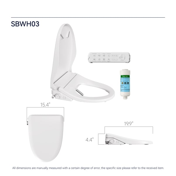 Smart Toilet With Side Knob Adjustable Heated Seat, Water Temperature And Pressure Adjustment Function, Portable Toilet With Automatic Nozzle Cleaning Function, Cannot Be Shipped On Weekends view 8