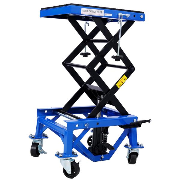 300 Pound Hydraulic Motorcycle Scissor Jack Lifting Foot Wheel Suitable For Small Off-road Vehicles, Blue, Prohibited PlatformTemu view 12
