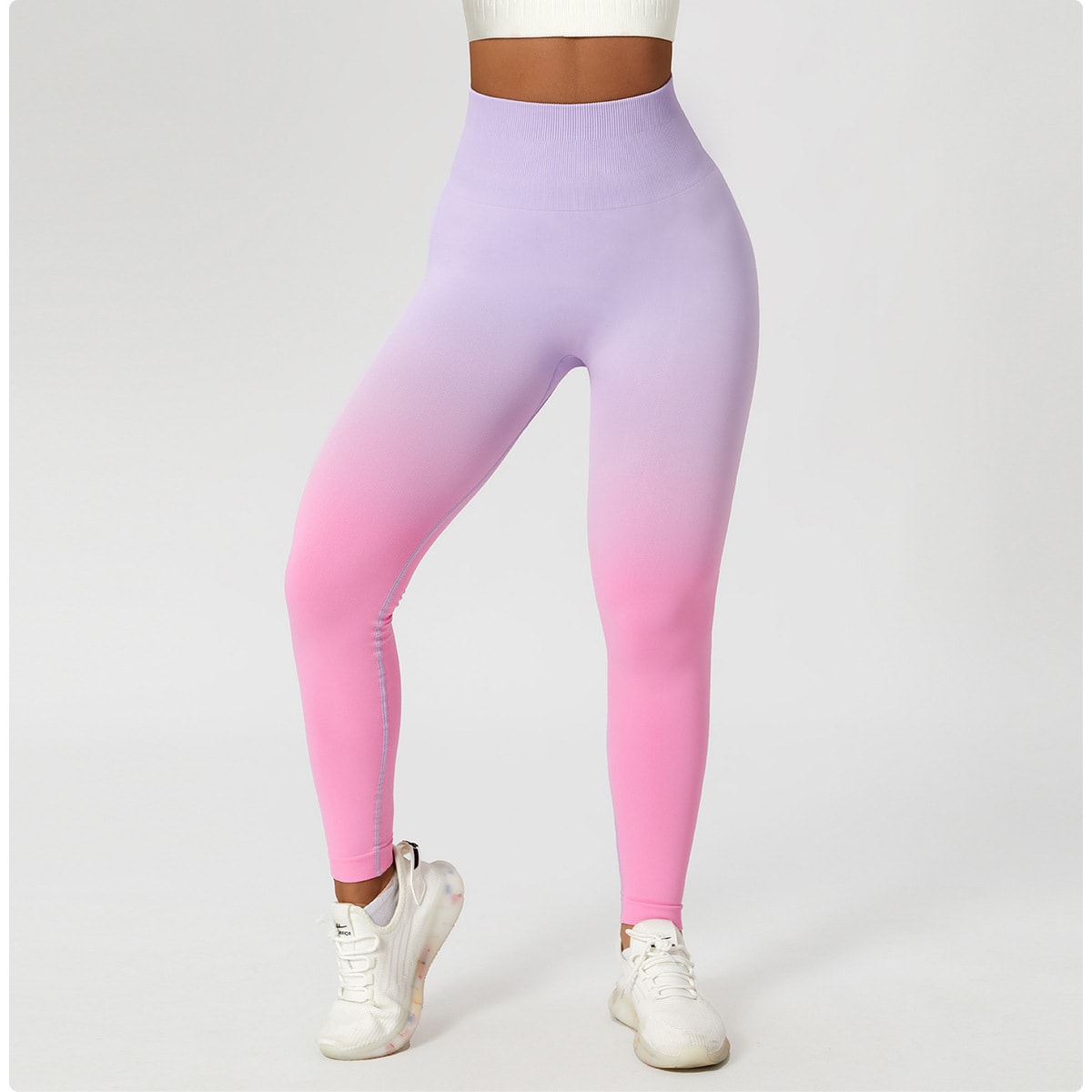 Gradient Fitness High Waist Sportswear Tight Outdoor Pants view 10