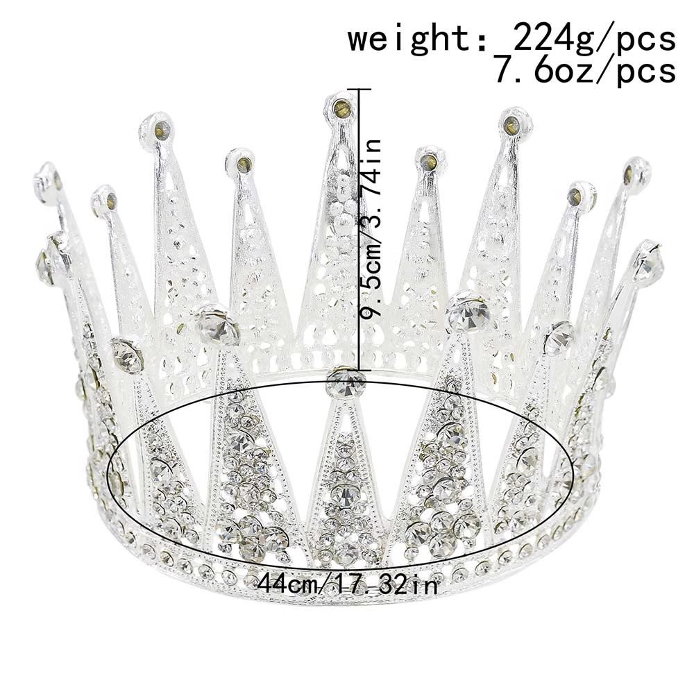 Fashion Bridal Hair Accessories Alloy Hollow Diamond Crown view 2