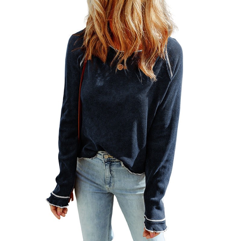 New Autumn Thin Solid Color Bottoming Shirt For Women view 13