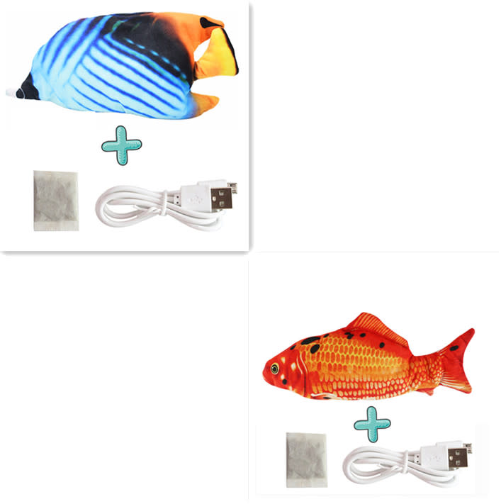Electric Funny Cat Simulation Fish Beating Usb Jumping Cat Toy view 28