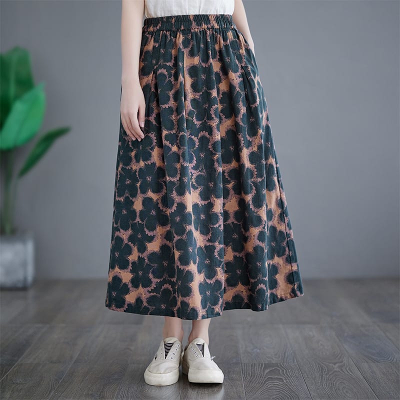 Cotton And Linen Loose Skirt view 12